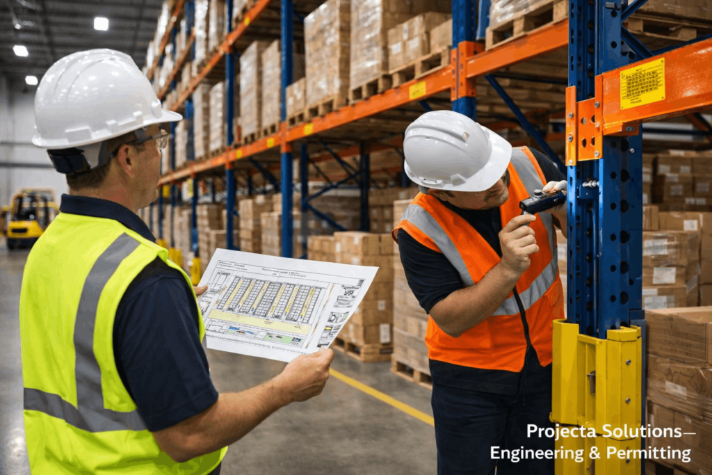 industrial warehouse design dallas tx engineering inspection pallet rack system