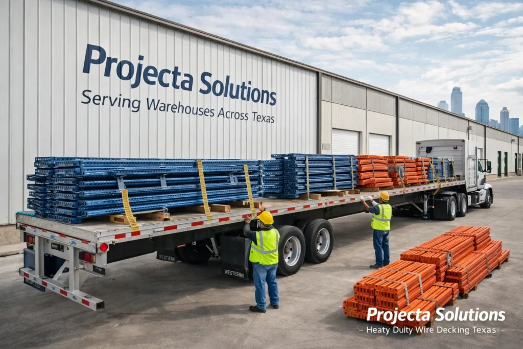 Wire decking supplier serving Dallas and Houston Texas warehouses